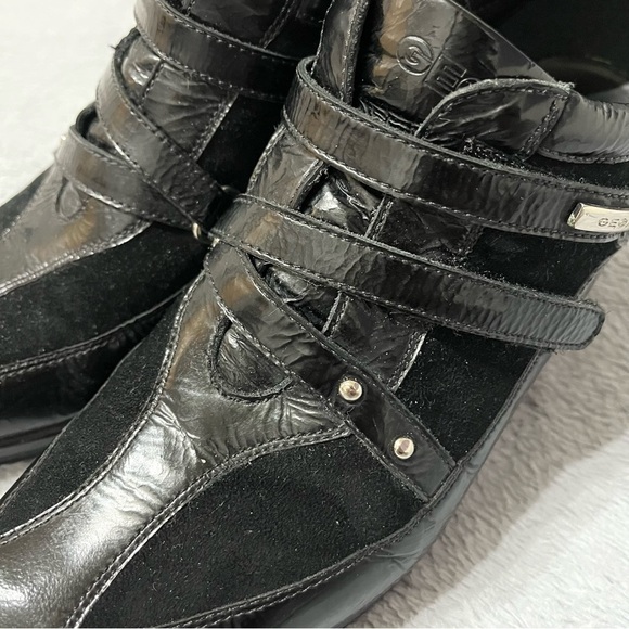 GEOX Janice Patent Leather and Suede Wedge Shoes Size 7.5 - Picture 6 of 8